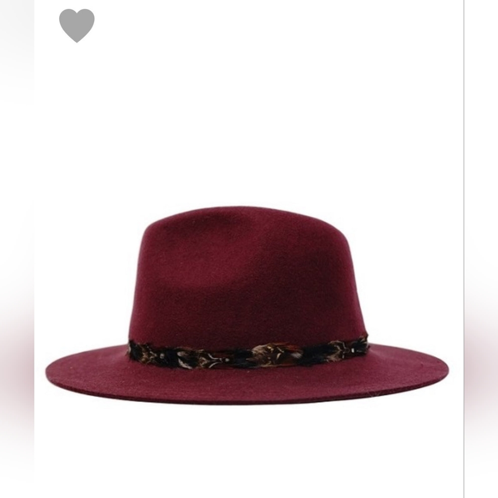 Wool Panama Hat with Feather trim